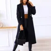 Men's Wool Blends Casual Womens Tweed Jackets Coats Winter 2023 Autumn Solid Color Long Sleeve Button Coat Women Pockets Trench Female 231128