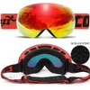 Óculos de esqui copozz esportes ao ar livre máscara de proteção uv400 masculino feminino antifog grande rosto óculos de neve snowboard esqui eyewear 231127