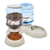 Matning Behogar Besegad 1 gallon Automatisk husdjur Matvatten Dispenser Solution Feeder Waterer Food Storage Bottle Bowl Dish For Cat Dogs