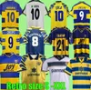 95 97 98 99 2000 Parma retro piłka nożna 98 99 00 Fuser Baggio Crespo Ortega Cannavaro Football Shirt Buffon Thuram Futbol Camisa Camisa
