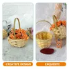 Decorazioni da giardino Mini cestini intrecciati Piccolo cesto di fiori di caramelle portatile Conservazione degli alimenti Decorazione della festa nuziale