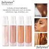 Evidenziatori abbronzanti 4 colori Shimmer Spray Evidenziatore Illuminatore Contorno viso Illuminare Corpo Bronzer Glitter Liquido Evidenzia Ma Dhkbh