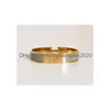 Bangle Bangle Stainless Steel Gold Buckle Bracelets For Men And Drop Delivery Jewelry Bracelets Dhv0J