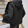 Jaquetas masculinas quentes jaqueta com capuz à prova de vento casaco de inverno com zíper bolsos elegantes outwear para outono