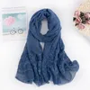 Scarves Solider Color Muslim hijab scarves dirty dyed soft plain shawl soft foulard viscose embroider scarf winter wrap shawls 231127