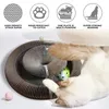 Scratchers Magic Organ Cat Scratch Board Pet Scratching Board Round Shape Folding Corrugated Cat Litter Large Claw And Itching Tool Cat Toy