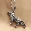 Pendentif Colliers Bijoux De Mode Titane Acier Tigre Collier Pour Hommes Rétro Accessoires En Acier Inoxydable À La Mode Dominatrice Chaîne