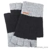 Mitaines pour enfants hommes laine demi doigt chaud tricot gant hiver plus épais élastique sans doigts écran tactile en plein air cyclisme conduite mitaines R231128