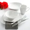 Dinnerware Sets Hill 30-Piece Set White Plates Chopstick And Spoon Kitchen Cutlery Silverware Kawaii Tablewa