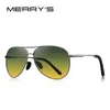 Sunglasses DESIGN Men Classic Pilot Polarized Driving Shield Night Vision Sun Glasses UV400 Protection S8601