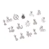 Creative CZ Cutic Zircon Earbone Studs Rostfritt stål blommor hjärta bowknot skruv Back Boll örhänge