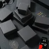 Jewelry Boxes 30pcs Black Kraft Gift Box Cardboard Travel Ring Necklace Earring Packaging Organizer Case With Sponge Inside 231127