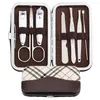 Nagelkunst-Kits Sdattor Professional Clipper Edelstahl-Maniküre-Set 7-in-1-Pediküre-Kit Pflege mit luxuriösem Etui