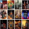 Stitch Diy Full Square Diamond Målning Whisky Bottle Bar Style Handgjorda Cross Stitch Brodery Mosaic Hobby Art Home Room Wall Decor