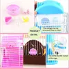 Cages Villashaped Wire Cage With Feeding Bowl Running Roller Skating Toy Doublelayer Hamster Cage