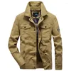 Giacche da uomo giacca militare di cotone puro autunno e inverno abbigliamento invernali in tasca affari casual top