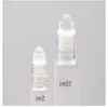 5 bouteilles à rouleaux transparentes de 10 ml avec boule en verre pour rouleau de verre de parfum d'huile essentielle sur des bouteilles avec couvercles blancs Taille de voyage Ggxdb
