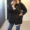 Trenchs de femmes Manteaux Corée Femmes Parkas Élégant Solide Femme Revers Zipper Hiver Femelle Épais Chaud Coréen Mode Taille Veste Rembourrée 3