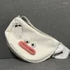 Marsupi Foufurieux Cute Big Mouth Duck Piccola borsa gialla Ragazza Divertente Messenger a spalla Porta carte a tracolla alla moda