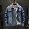 Vestes pour hommes Veste d'hiver en coton denim rembourré plus épais, plus la taille, dessus chaud M-5XL