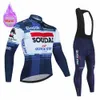 Cycling Jersey Sets Soudal Quick Step Men Winter Set Thermal Fleece Clothing Mountian Bike Bicycle Clothes Ropa Maillot Ciclismo 231127