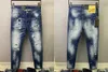 Nouveaux hommes Jeans trou bleu clair gris foncé Italie marque homme pantalons longs pantalons Streetwear denim Skinny Slim droit Biker Jean pour D2 Top qualité 28-38 taille 98251