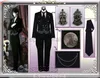 Costumes d'anime Black Butler Cosplay Anime japonais Kuroshitsuji Sebastian Michaelis Costume de Cosplay uniformes unisexes 8 pièces avec autocollant de tatouage zln231128