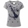 T-Shirts Summer tops tees ladies short t shirt women Boat anchor tshirt female t shirt woman clothes plus size