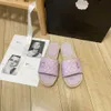 2023 New Women Sandals For Woman Slip On Wedge Slippers Flats Fashion Beach Mule Brand Casual Slides Shoes Straw woven shoes Platform letters Sliders