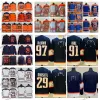 2022 Reverse Retro 97 Connor McDavid Hockey Jerseys 99 Wayne Gretzky 29 Leon Draisaitl Orange Classic 93 Ryan Nugent-Hopkins 91 Evander Kane