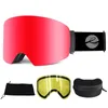 Gogle narciarskie Lille mężczyzn kobiety podwójne warstwy maska ​​snowboardowa okulary antyfog OTG UV400 Motorcycle Snowmobile okulary 231127