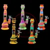 Coloré Guêpe Nid Silicone Fumer Bong Tuyaux Kit Portable Innovant Narguilé Voyage Bubbler Tabac Filtre Entonnoir Cuillère Bol Huile Rigs Waterpipe Titulaire DHL