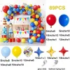 Outros suprimentos para festas de eventos Carnaval Circus Balloon Garland Arch Kit Vermelho Azul Amarelo Confetti Balão Star Foil Toy Ballon Party Decoração de aniversário Arco-íris 231127