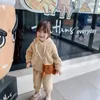 衣類セット女の女の子の男の子フリースエアフード付き服セットフーディーパンツ2pc