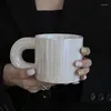 Tazze Tazza da caffè in ceramica creativa Maniglia adorabile Succo di latte Tazza di cacao Resistente al calore Colazione Farina d'avena Coppia regalo di compleanno