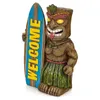 Garden Decorations Tiki Welcome Surfboard Statues Indoor Outdoor Home Decor Figurines Porch Crafts Backyard Patio Resin Lawn Ornaments 231127