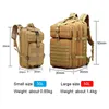 Rugzak 30L 50L 3P Tactische rugzak Leger Heren Outdoor Militaire tas Camping Tactische rugzak Wandelen Sport Trekking Klimmen Molle Pack 231128