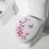 Wall Stickers 1 Removable Toilet Seat Sticker 34 28.2cm Lovely Flower Butterfly Bathroom Seat/Fridge Decals