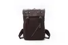 Backpack Fashion Men PU Leather Computer Multi-function Tactical Shoulder Bags For College Student Business