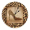 Настенные часы леопардовые припечатки высокие каблуки домашний декор современный кухня спальня спальня живые часы