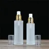 Bouteille en verre givré Lotion Spray Pompe Bouteilles Conteneur de parfum Emballage de stockage rechargeable cosmétique 20 ml 30 ml 40 ml 50 ml 60 ml 80 ml 10 Ffaq