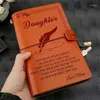 Para minha filha, onde quer que tenha amor mamãe / papai Leather Business Journal Diário Diário de artigos de artigos