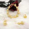 Set di gioielli da sposa Set di collane per donne Dubai Set di gioielli color oro africano Sposa Orecchini Anelli Set di gioielli da sposa indiani nigeriani Regalo 231127