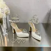 Designer-Mode Sexy Damen Sandalen Hochzeit Schuhe Party Love Button Wasser Diamant High Heel Wasserdicht 10 Farbe