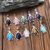 Hangende kettingen prachtige ei vorm natuurlijke edelstenen stenen kristal rozenkwarts amethists pinguïn hangers voor ketting sieraden maken