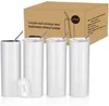 25pcs / Carton 20oz Sublimation Blanks Tumblers Straight Slim Double paroi Vacauun Tasses de voiture en acier inoxydable Bouteilles d'eau Cadeaux de Noël