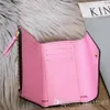 Top quality women man original box real leather multicolor short wallet classic zipper pocket256i