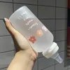 Biberons # Mignon dessin animé en plastique bouteille d'eau sucette paille tasse adapté aux enfants adultes lait bouteille à boire fleur bébé biberon 231127