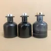 Recarregável vazio redondo 150ml preto sala reed difusor fragrância garrafa de vidro tamanho para venda com rolha Wrlwp