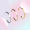 Pulseira aberta de três tamanhos de alta qualidade Aço inoxidável Love Brand Bangle for Women Man Jewelry Casal Gift6759965